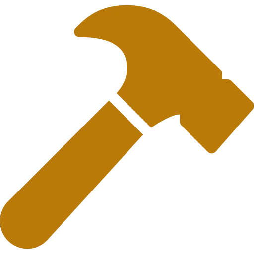 Stichnote - Sanierung der Dachfenster, Dämmung, Brandschutz und Trockenbauwände - Hammer-Symbol